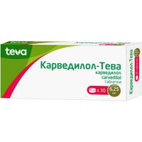 Карведилол-Тева таблетки 6,25мг 30шт миниатюра фото №2