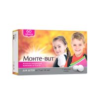 Монте-вит для детей 7-14 лет таблетки 900мг 60шт