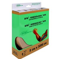 Тейп кинезиологический на хлопковой основе в рулоне бежевый SFM-Plaster 5х3200см миниатюра фото №5