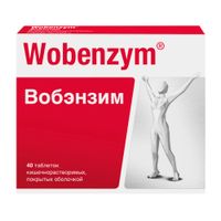 Вобэнзим таблетки кишечнорастворимые п/о 40шт