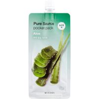 Маска кремовая с экстрактом алоэ ночная Pocket pack Pure source Missha 10мл