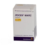 Лосек Мапс таблетки п/о плен. 20мг 14шт