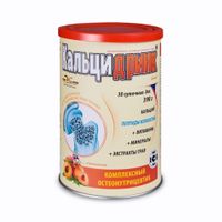 Кальцидринк вкус персика порошок для приг. раствора для приема вн. 390г