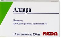 Алдара крем 5% 250мг 12шт