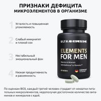 Витамины и минералы для мужчин Premium UltraBalance/УльтраБаланс таблетки 950мг 60шт миниатюра фото №3