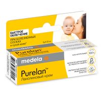 Крем для ухода за сосками кормящих мам и сухой кожей ланолиновый Purelan Medela/Медела 7г миниатюра фото №2