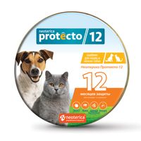 Protecto 12 Neoterica oшейник для собак мелких пород от блох и клещей 2шт
