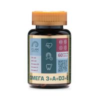 Омега-3+А+Д3+Е Anti age ClamPharm капсулы 60шт