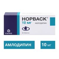 Норваск таблетки 10мг 30шт миниатюра фото №2
