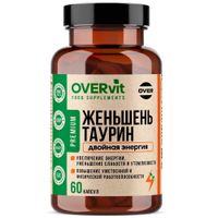 Женьшень с таурином OVERvit Over/Овер кпапсулы 60шт