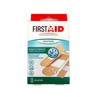 Пластырь бактерицидный влагостойкий воздухопроницаемый First Aid/Ферстэйд 20шт