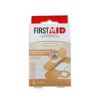 Лейкопластырь бактерицидный на текстильной основе универсальный First Aid/Ферстэйд 16шт
