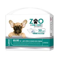 Пеленки для животных впитывающие одноразовые Zoo/Зоо 60х90см 30шт миниатюра фото №2