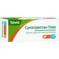 Суматриптан-Тева таблетки п/о плен. 100мг 6шт миниатюра фото №3