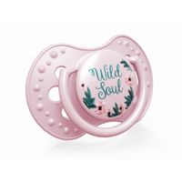 Пустышка силиконовая динамическая розовая 0-3 мес. Wild Soul Lovi/Лови 2шт миниатюра фото №2