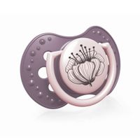 Пустышка силиконовая динамическая розовая 6-18 мес. Botanic Lovi/Лови 2шт миниатюра фото №3