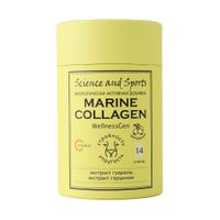 Морской коллаген вкус шиповника гарциния и гуарана с витамином С WellnessGen Science and Sports стик 14шт