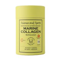 Морской коллаген вкус апельсина гарциния и гуарана с витамином С WellnessGen Science and Sports стик 14шт