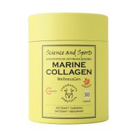 Морской коллаген вкус апельсина гарциния и гуарана с витамином С WellnessGen Science and Sports стик 30шт