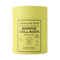 Морской коллаген вкус кокоса и ванили гарциния и гуарана с витамином С WellnessGen Science and Sports стик 30шт