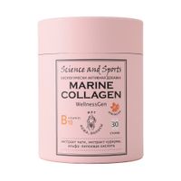 Морской коллаген вкус апельсина альфа-липоевая кислота, В10, чага и куркума WellnessGen Science and Sports стик 30шт