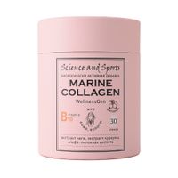 Морской коллаген вкус шиповника альфа-липоевая кислота, В10, чага и куркума WellnessGen Science and Sports стик 30шт