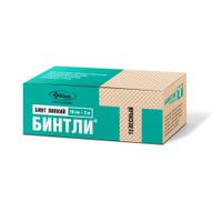 Бинт липкий на нетканом полотне телесный Бинтли-Т 10см х 2м миниатюра фото №2