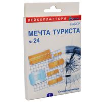 Лейкопластырь бактерицидный гипоаллергенный на тканевой, нетканой и пленочной основе Мечта туриста 24шт миниатюра фото №2