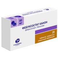 Фебуксостат Канон таблетки п/о плен. 80мг 28шт