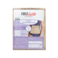 Бандаж послеоперационный пояс эластичный неразъемный Унга-Рус First Aid/Ферстэйд С-325, бежевый, р.3