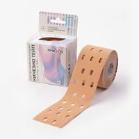 Тейп кинезио для лица и тела перфорированный бежевый Kinexib 5м х 5см