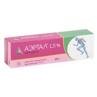 Аэртал крем для наружного применения 1,5% 60г