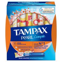 Тампоны гигиенические с аппликатором Super Plus Compak Pearl Tampax/Тампакс 16шт