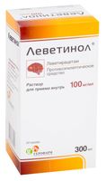 Леветинол в комплекте с мерным шприцем, адаптером раствор для приема внутрь 100мг/мл 300мл