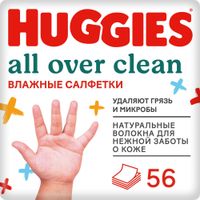 Салфетки влажные многослойные детские Huggies/Хаггис 56шт миниатюра фото №5