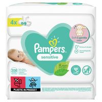 Салфетки влажные детские Sensitive Pampers/Памперс 208 шт.