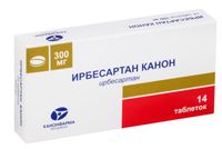 Ирбесартан Канон таблетки 300мг 14шт