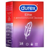 Презервативы гладкие сверхтонкие Elite Durex/Дюрекс 18шт
