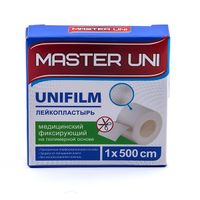Лейкопластырь фиксирующий на полимерной основе Master Uni/Мастер Юни 1х500см