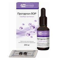 Протаргол-Лор таблетки для приг. раствора для местного прим. 200мг 2шт