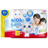 Kioki подгузники на липучках s (3-6 кг) 64 шт.