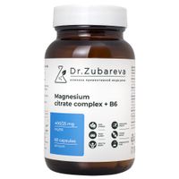 Магний цитрат 400мг+Витамин В6 25мг Dr.Zubareva/Др.Зубарева капсулы 60шт