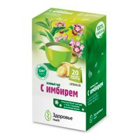 Чай зеленый с имбирем Health Здоровье фильтр-пакет 2г 20шт миниатюра фото №3