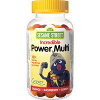 Сила мультивитаминов мармеладная вкус апельсина, малины и лимона Sesame Street таблетки жевательные 2500мг 180шт