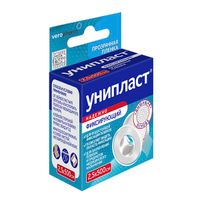 Лейкопластырь фиксирующий пленка прозрачный Унипласт 2,5х500см