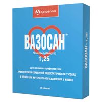 Вазосан таблетки для кошек и собак 1,25мг 30шт Вазосан таблетки для кошек и собак 1,25мг 30шт