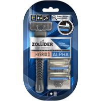 Станок с 3 лезвиясм и с 3-мя сменными картриджами Hybrid 3 Alpha Zollider/Золлидер