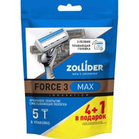 Станок бритвенный одноразовый 3 лезвия Force 3 Max Zollider/Золлидер 4+1шт