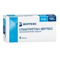 Суматриптан-Вертекс таблетки п/о плен. 100мг 6шт