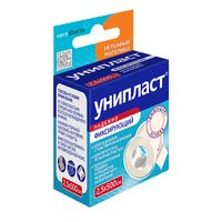 Лейкопластырь фиксирующий нетканый Унипласт 2,5х500см